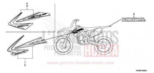 MARQUE/RAYURE CRF250RA de 2010